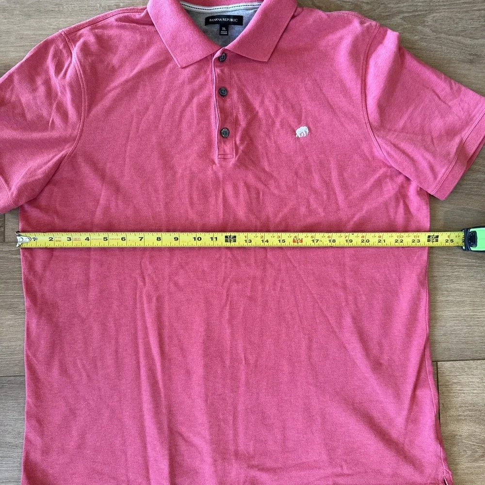 Banana Republic Men's Sz‎ XL Polo Shirt Pink Casual Short Sleeve